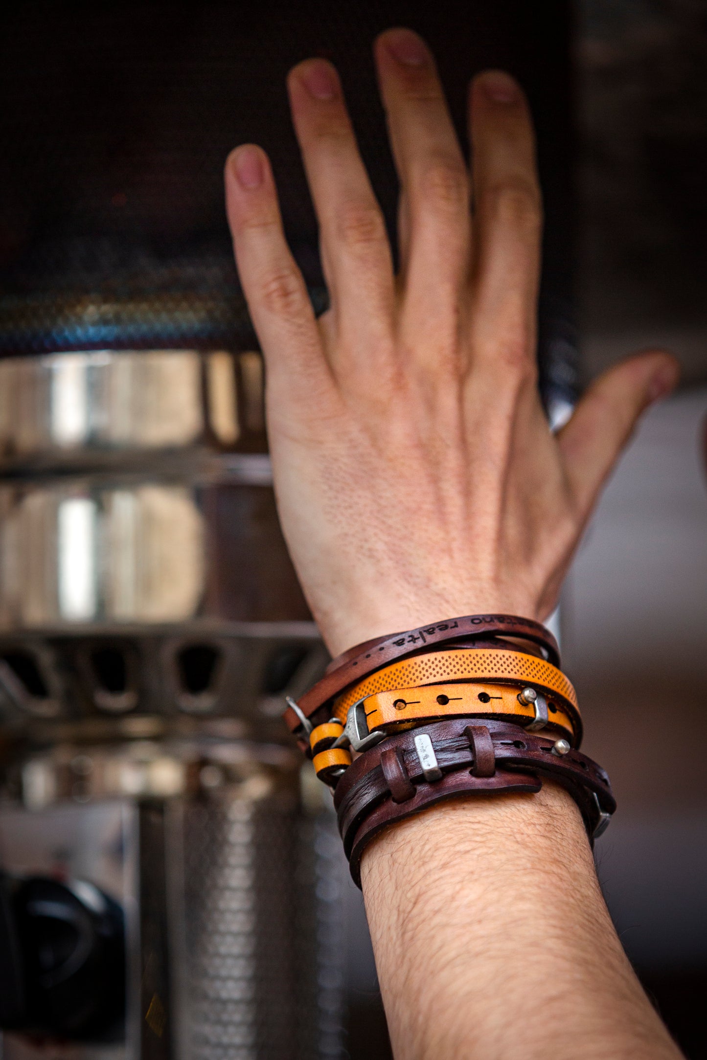 Men's leather bracelet 1604