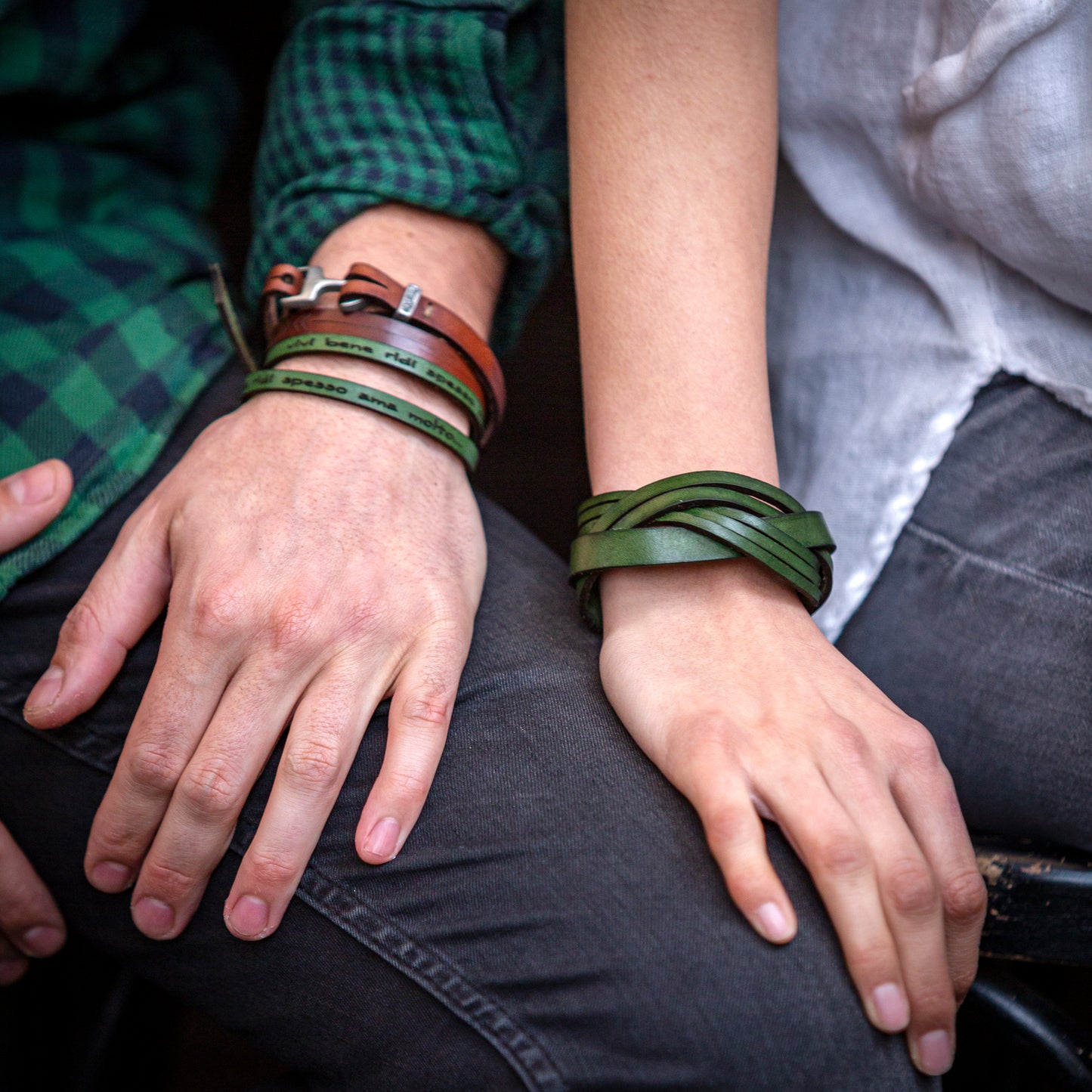 Men's leather bracelet 1604