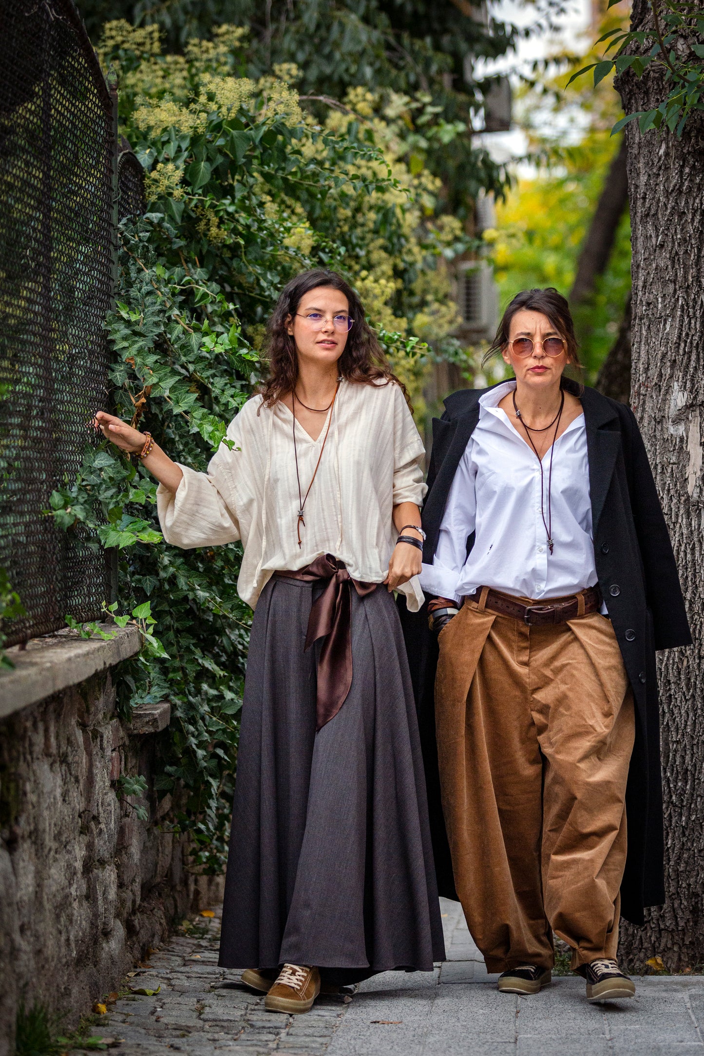 Cloche trousers gray from cold wool. We make it according to individual sizes.