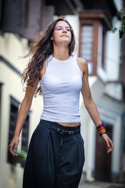 Genuine leather belt / dark brown / UBUD