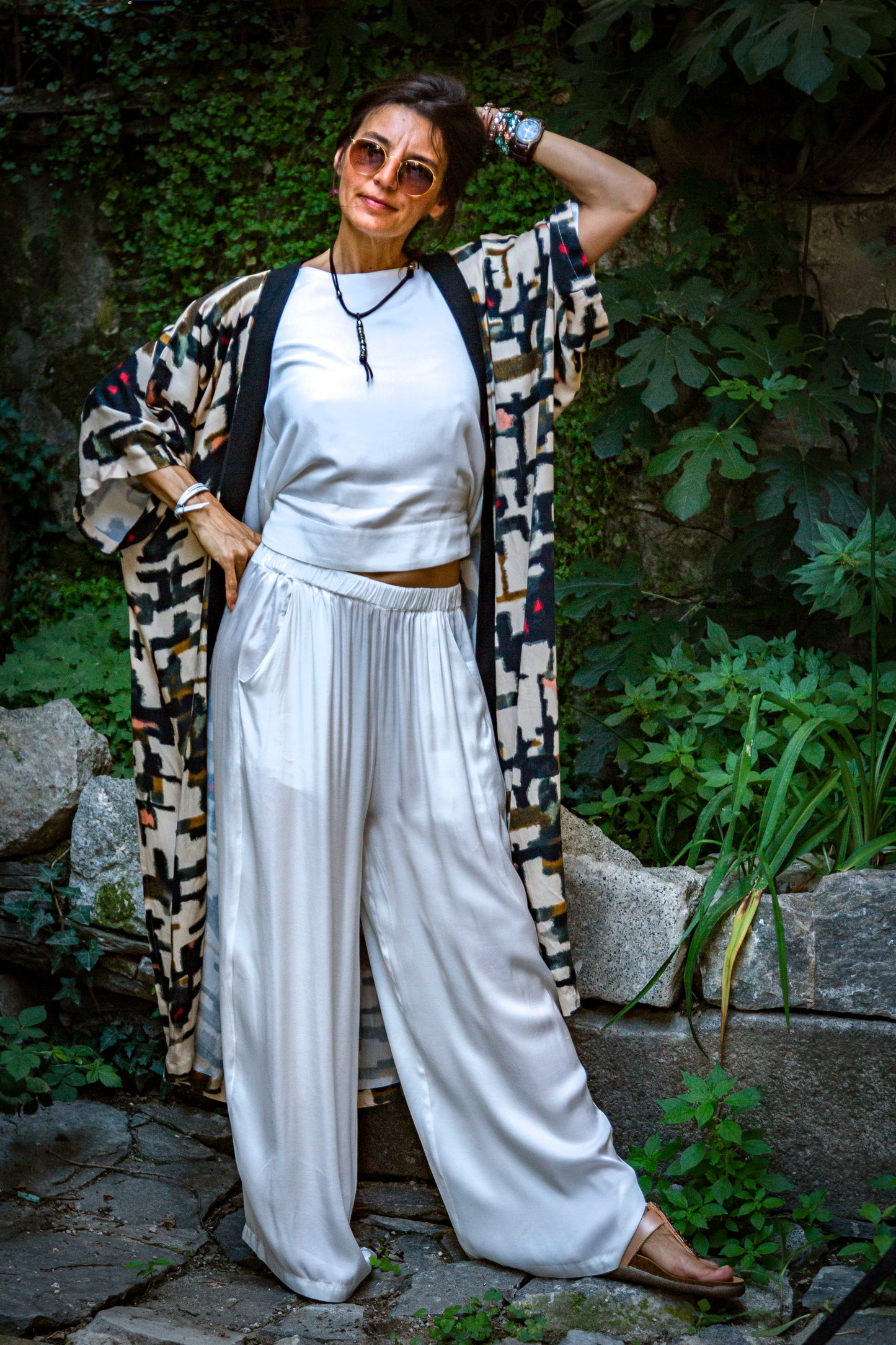 White blouse with bare back