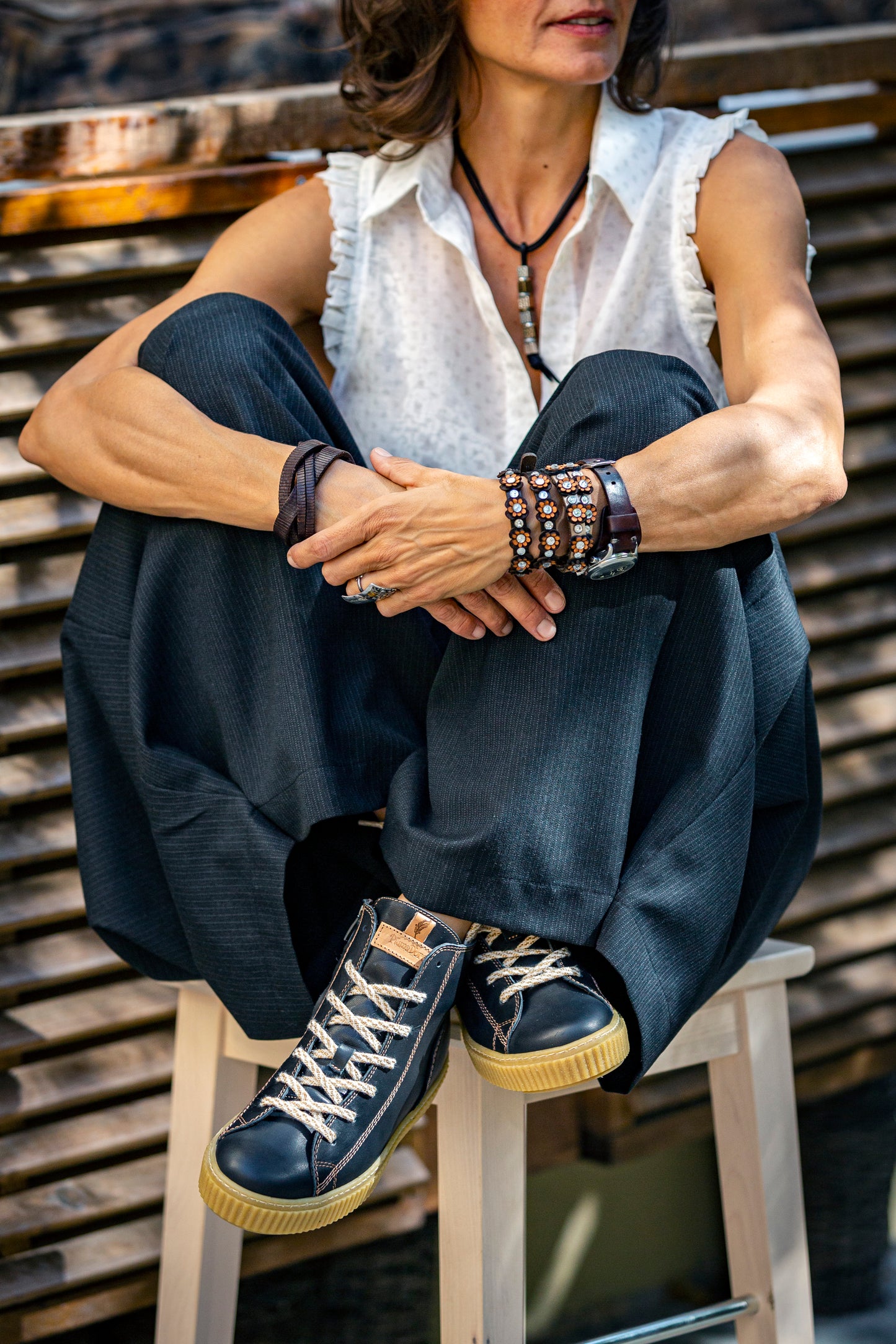 Natural leather bracelet INFINITY