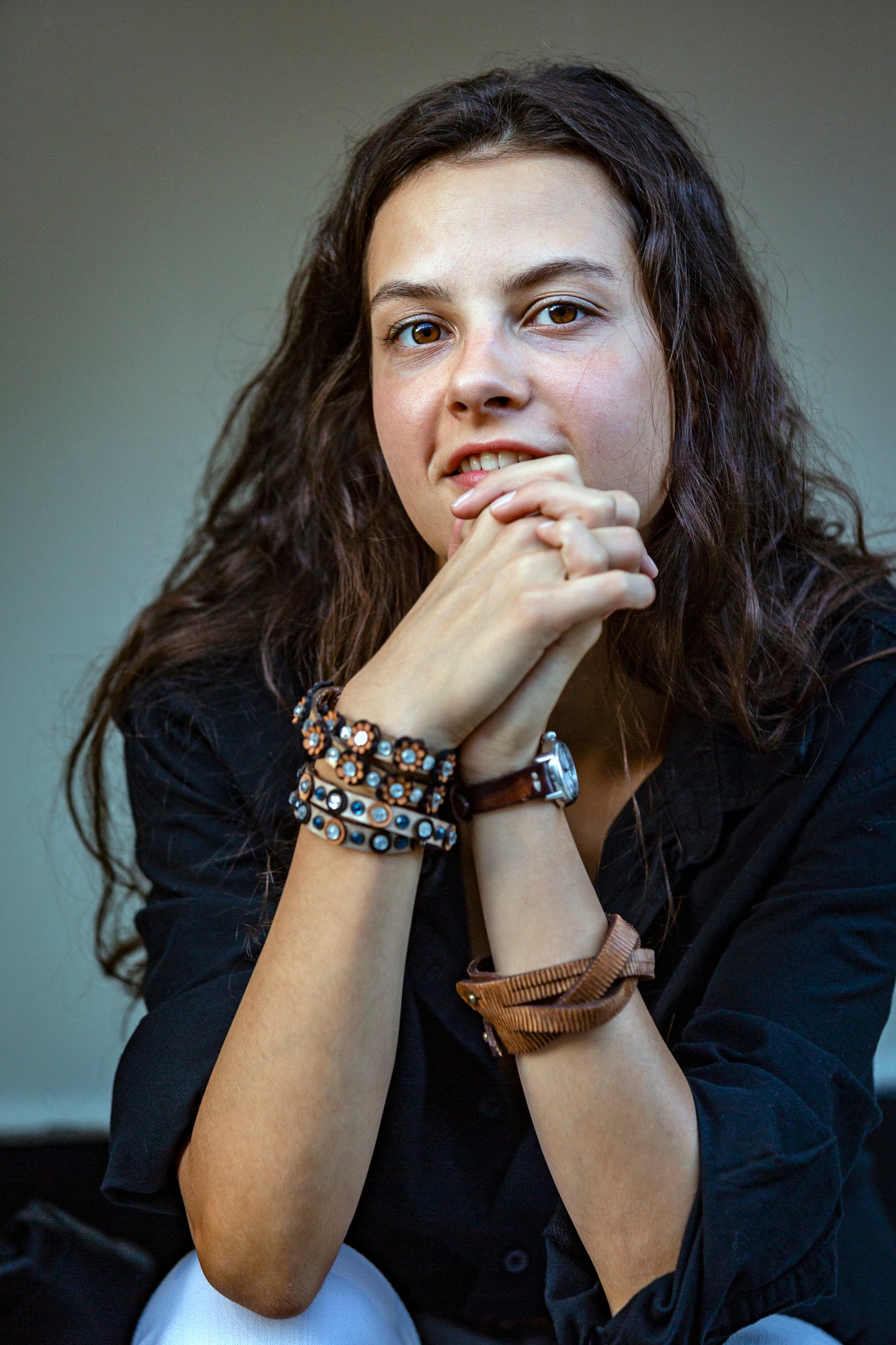 Natural leather bracelet INFINITY