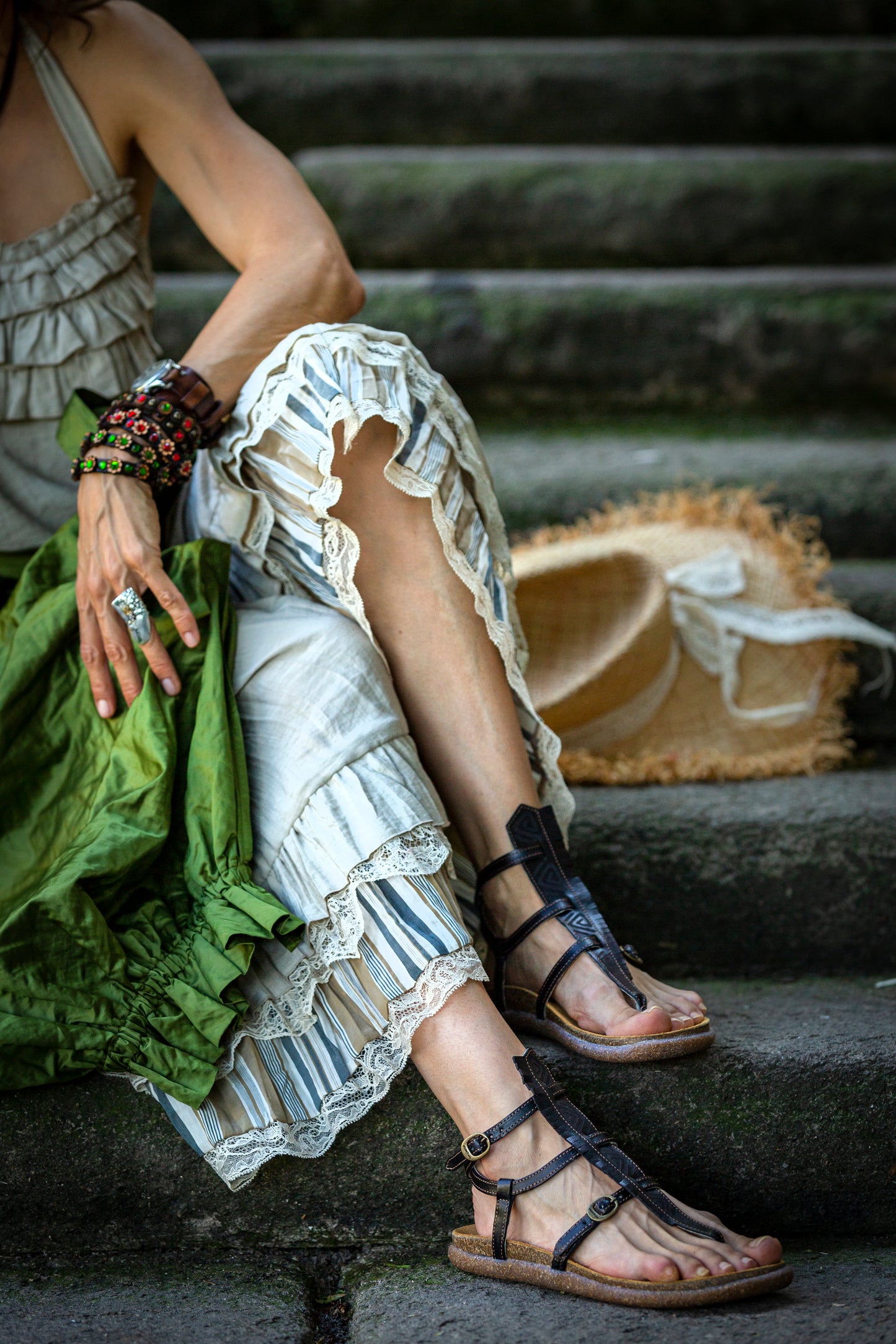 INDIA sandals made of genuine leather