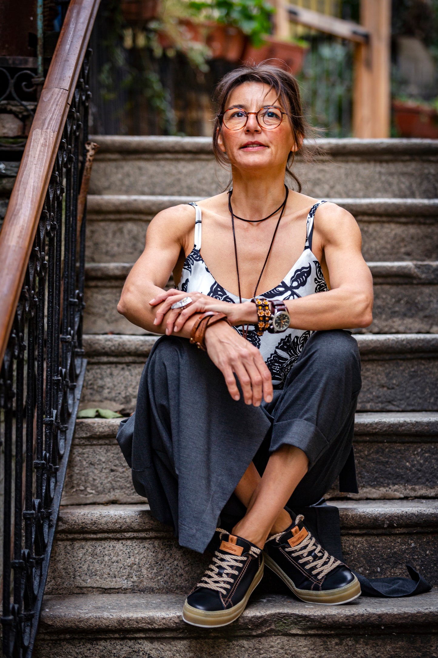 Skirt/pants - gray made of cold wool. We make it in individual sizes.