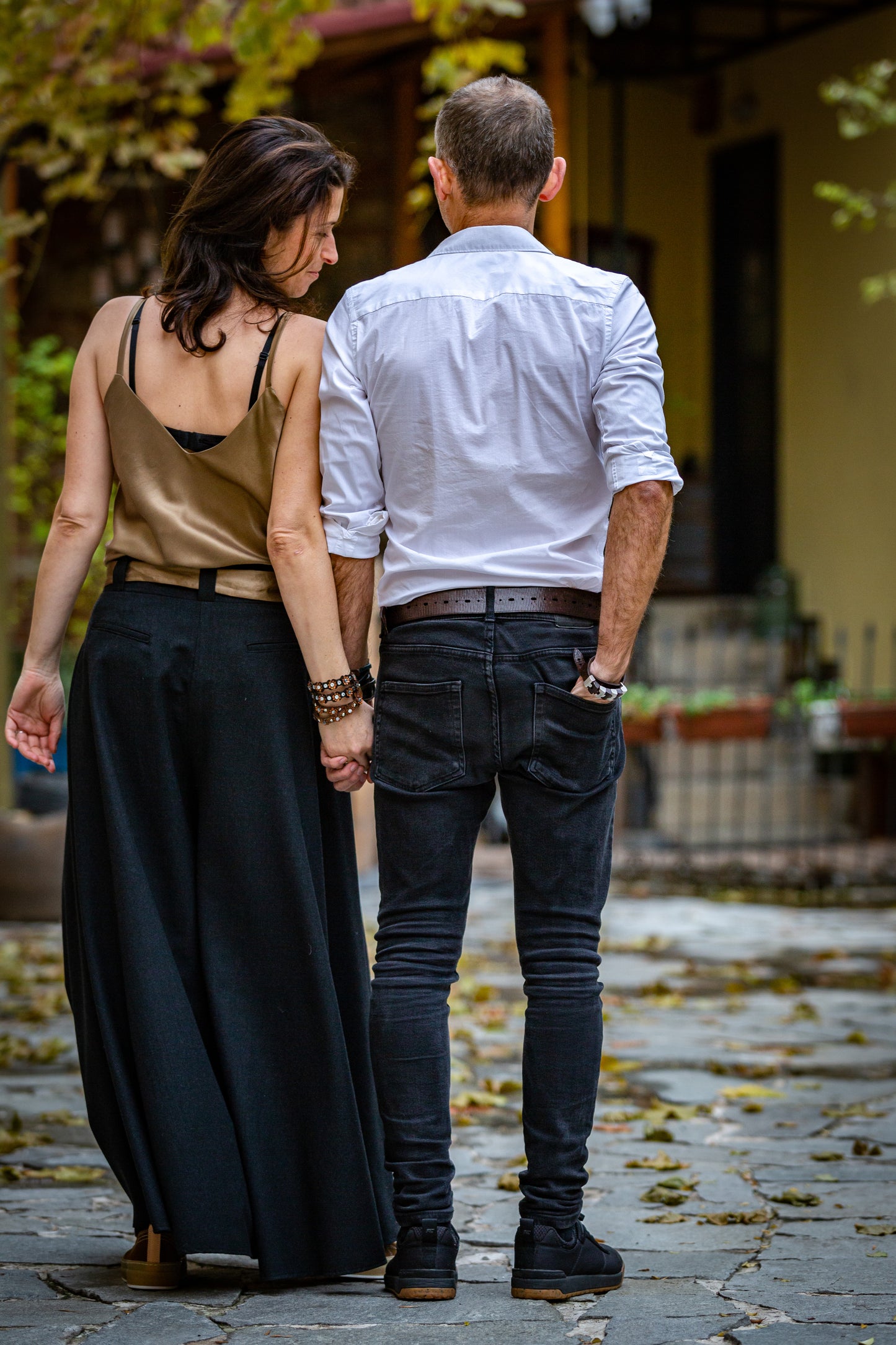 Unisex bracelet ROMA brown genuine leather with relief