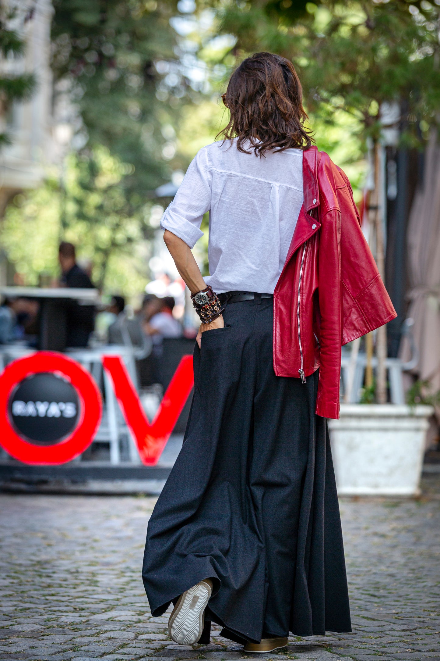 Trousers - cloche, black from cold wool. We make it according to individual sizes.