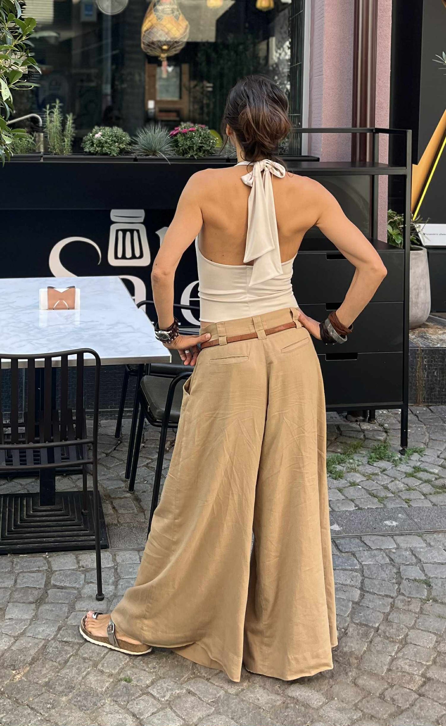 Brown elastic top BRAID