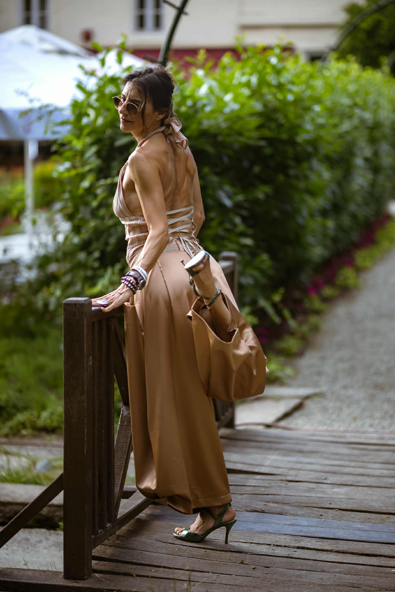 Brown elastic top BRAID