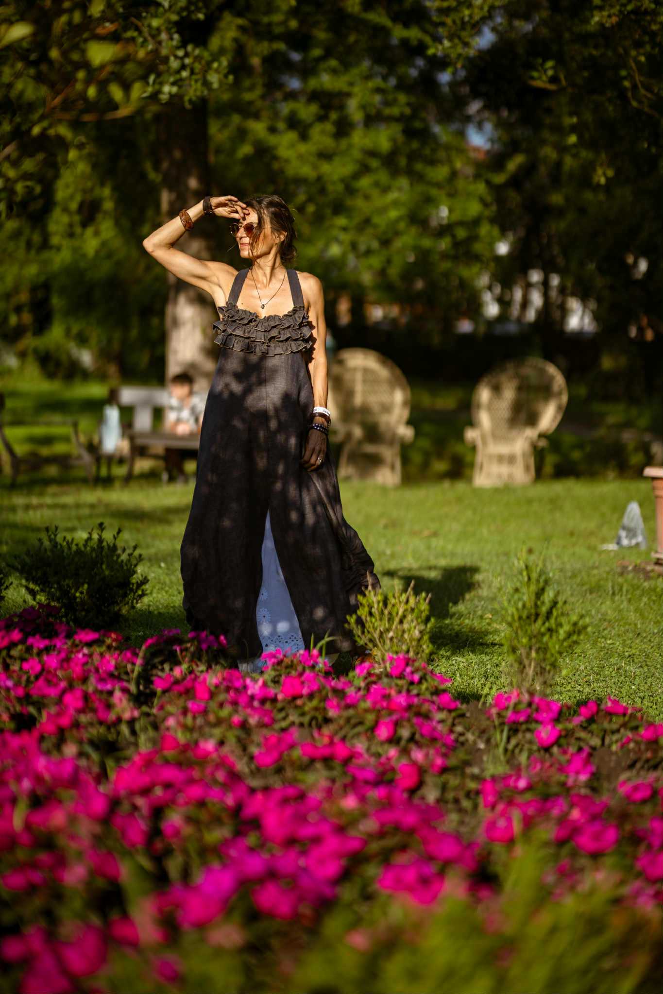 Carmel dress. Viscose/cotton/linen