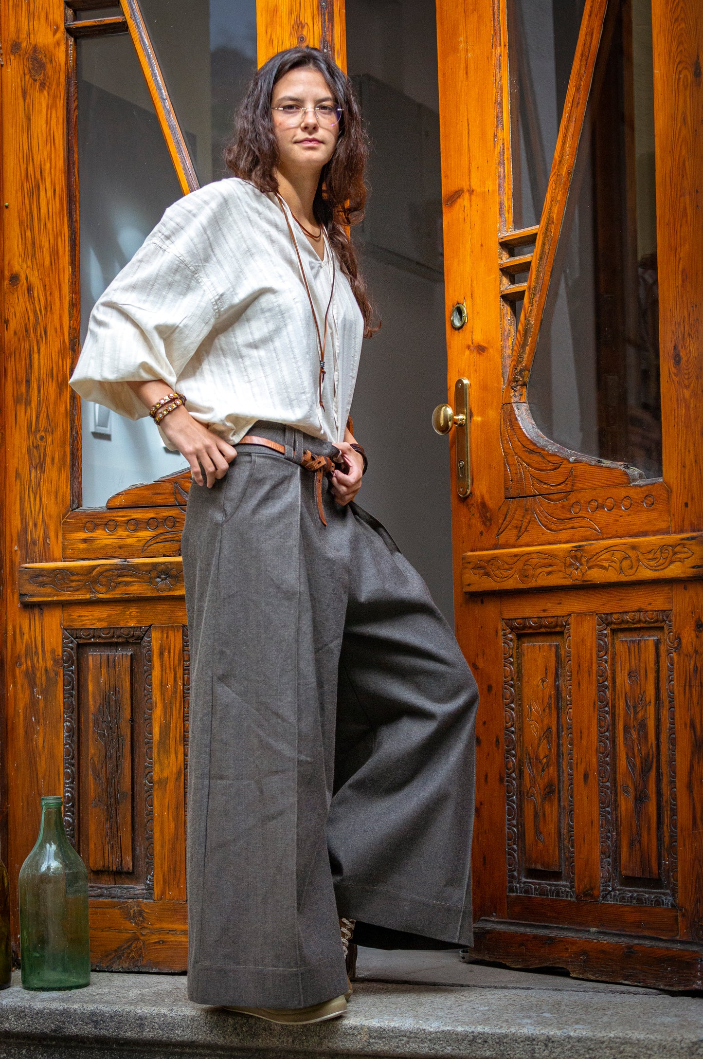 Pants - black from cold wool. We make it according to individual sizes.