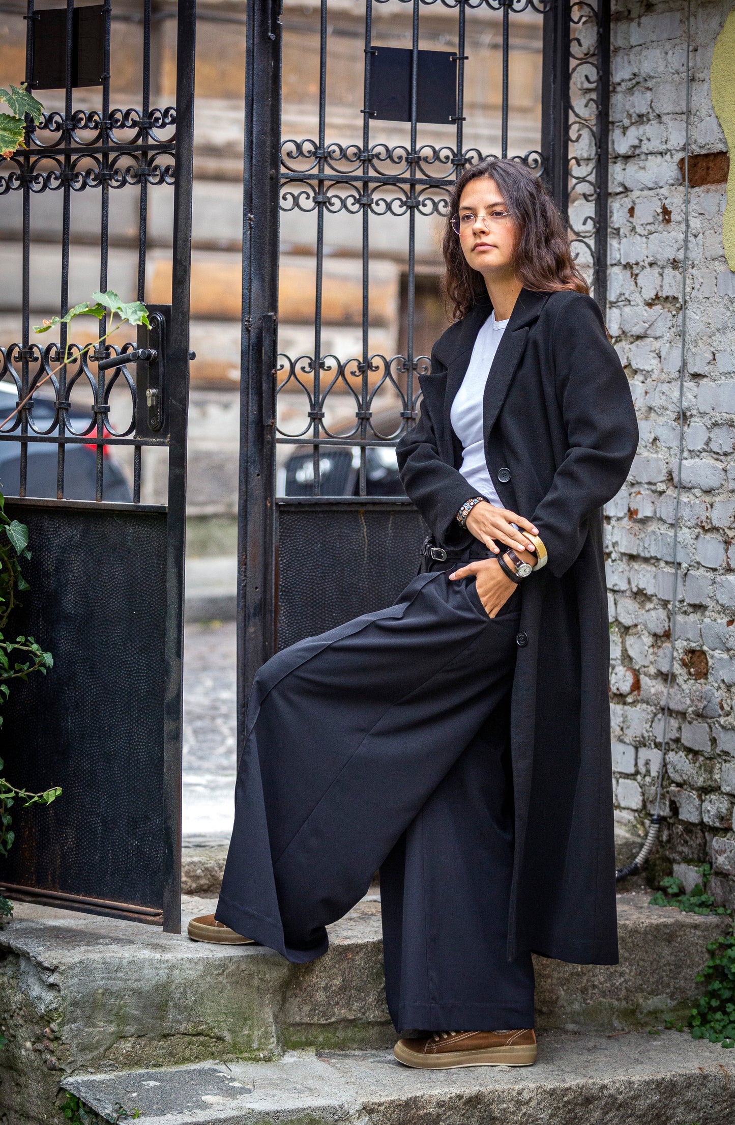 Pants - black from cold wool. We make it according to individual sizes.