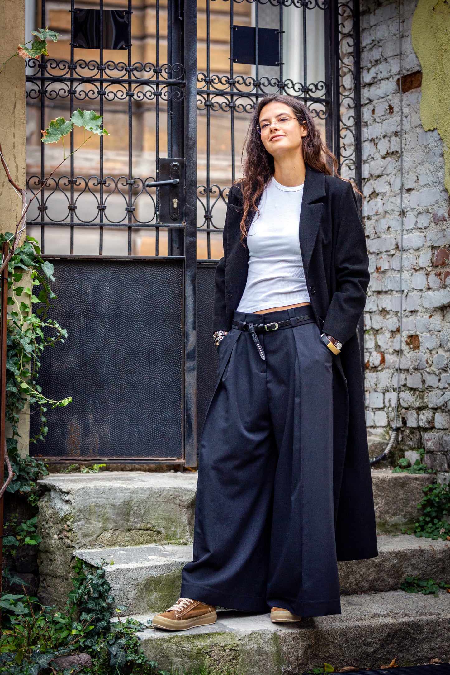 Pants - black from cold wool. We make it according to individual sizes.