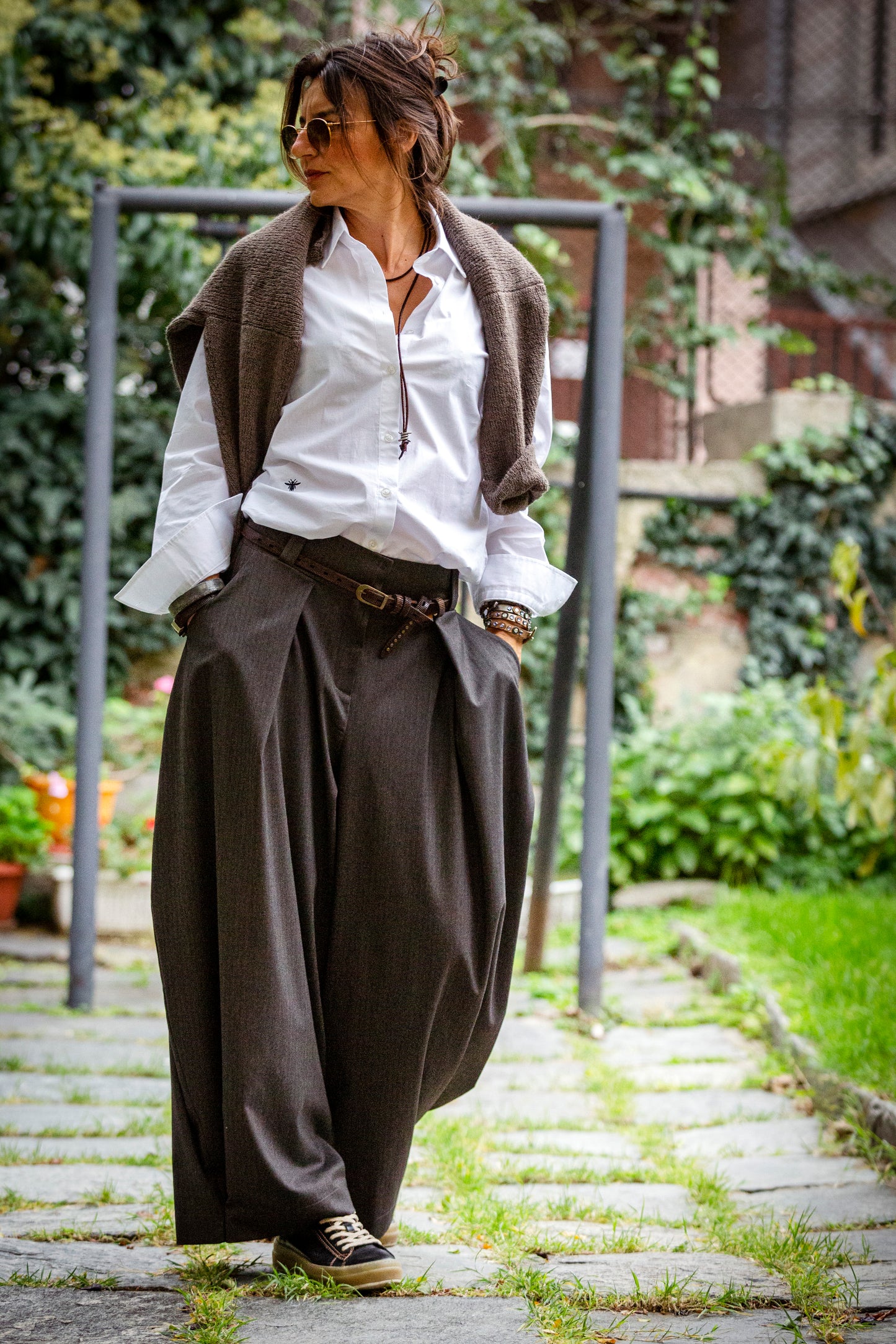 Pants - black from cold wool. We make it according to individual sizes.