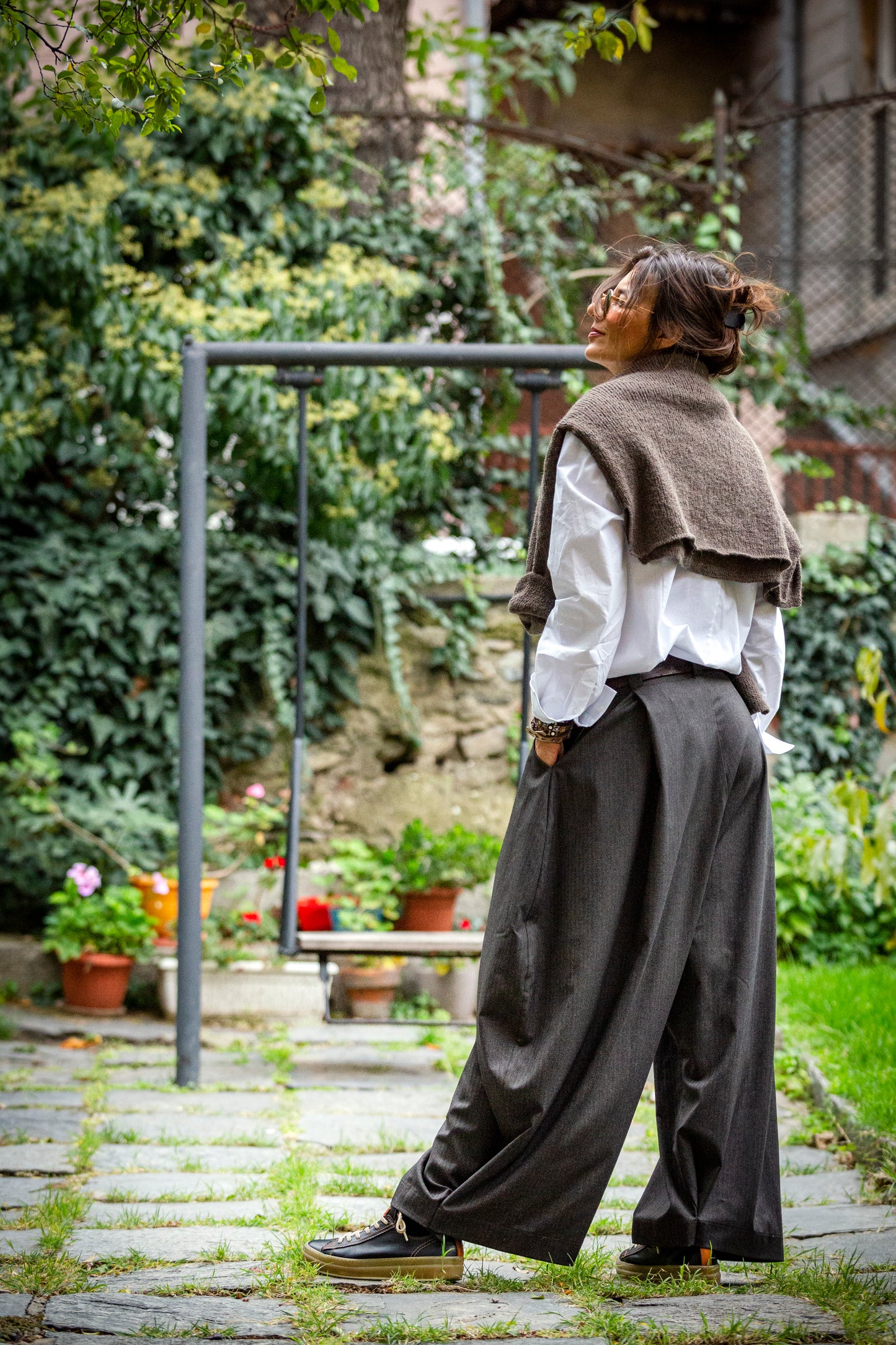 Pants - black from cold wool. We make it according to individual sizes.