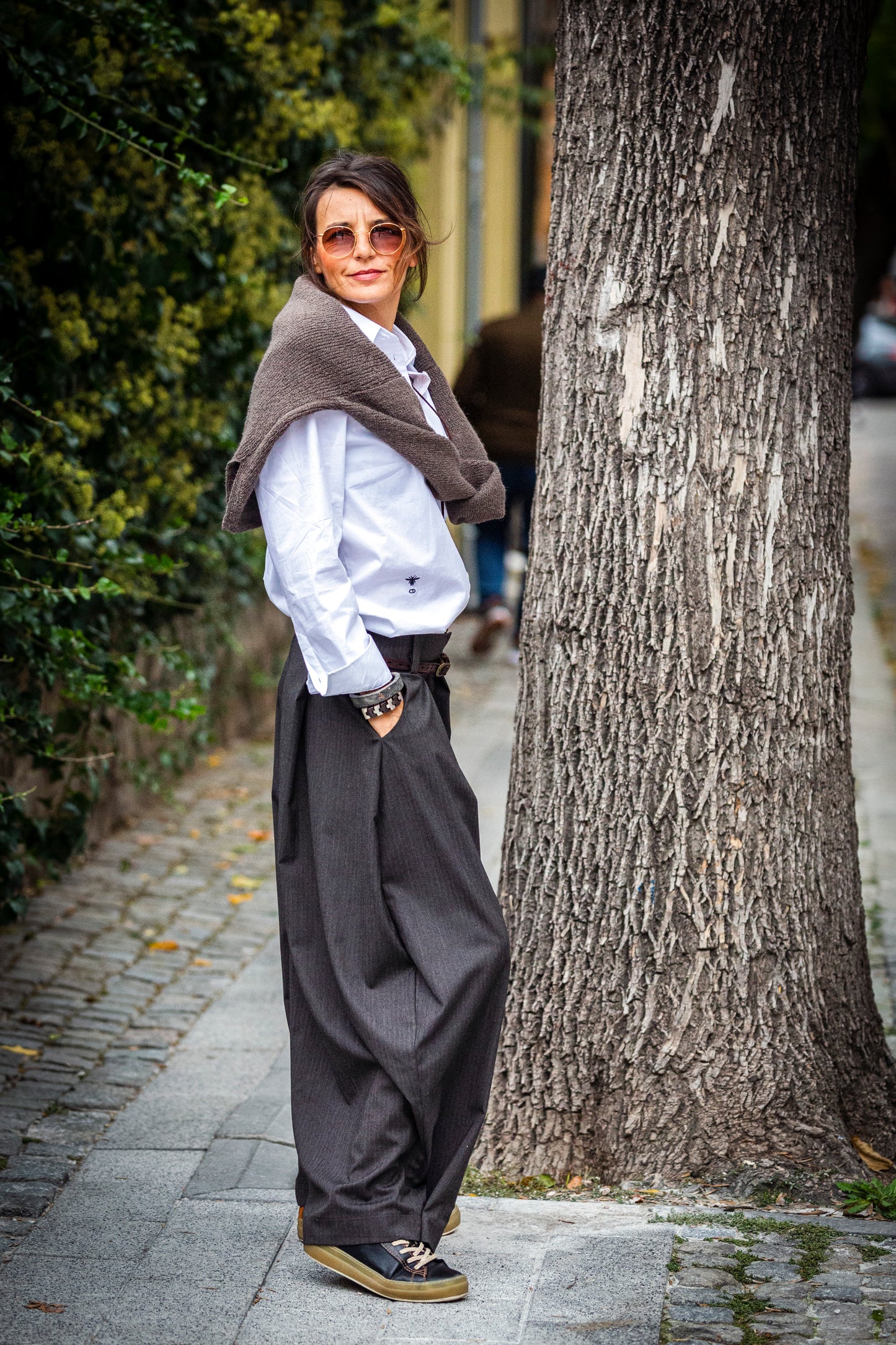 Pants - black from cold wool. We make it according to individual sizes.