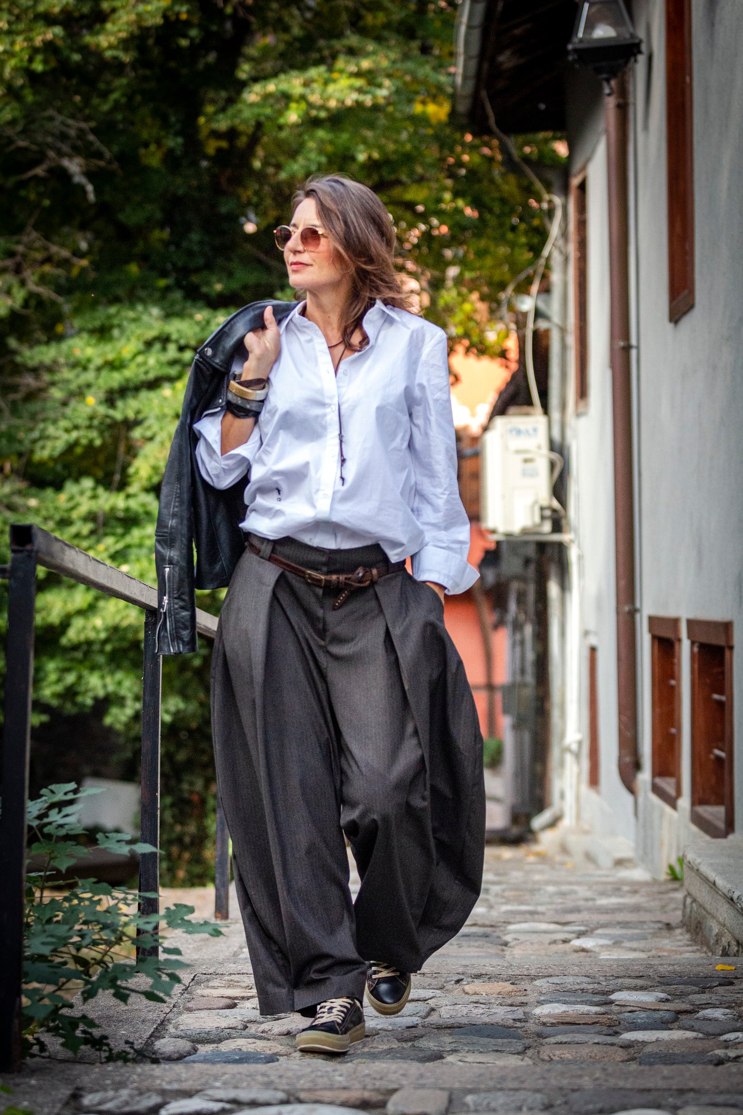 Pants - black from cold wool. We make it according to individual sizes.