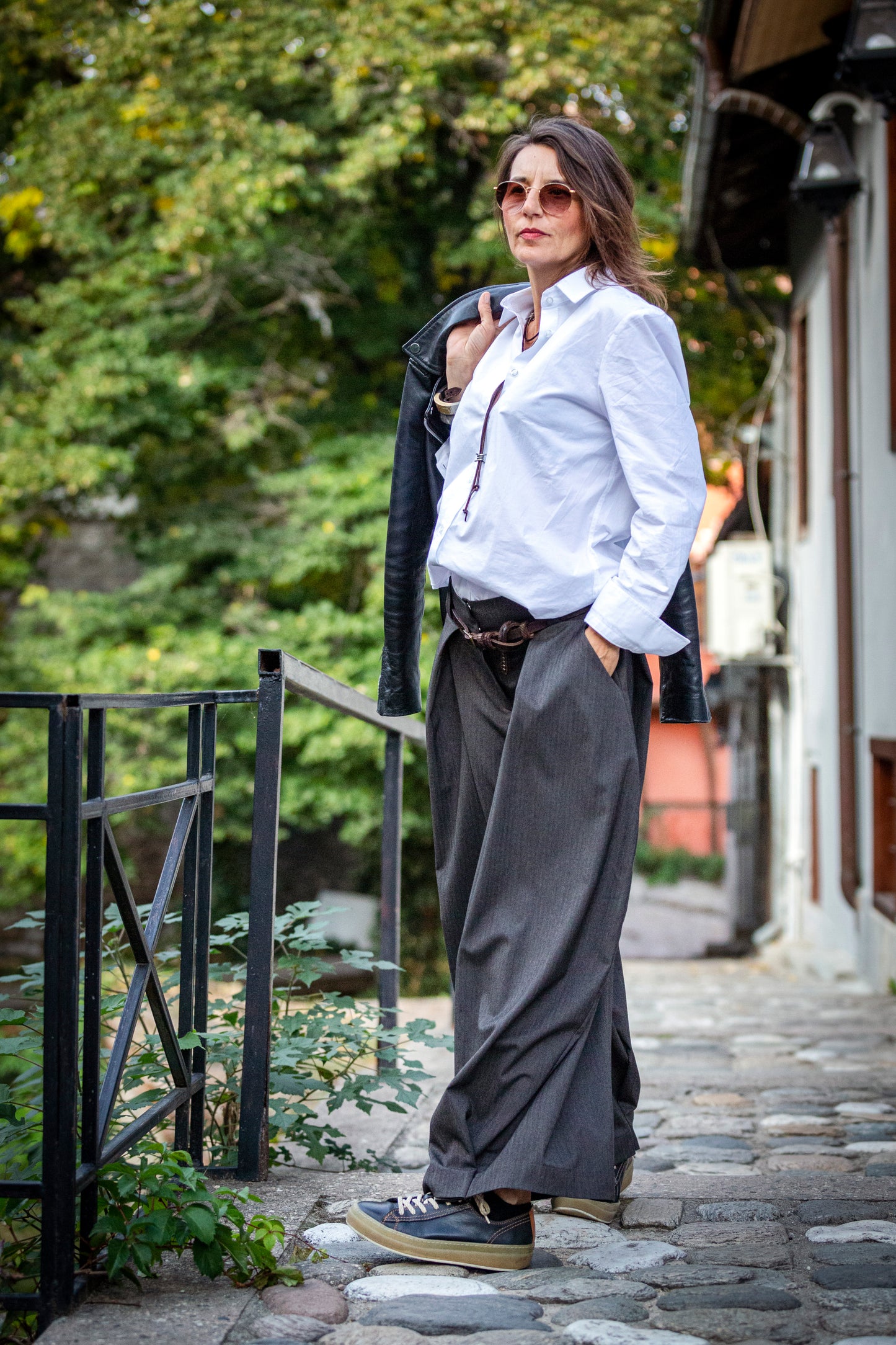 Pants - black from cold wool. We make it according to individual sizes.