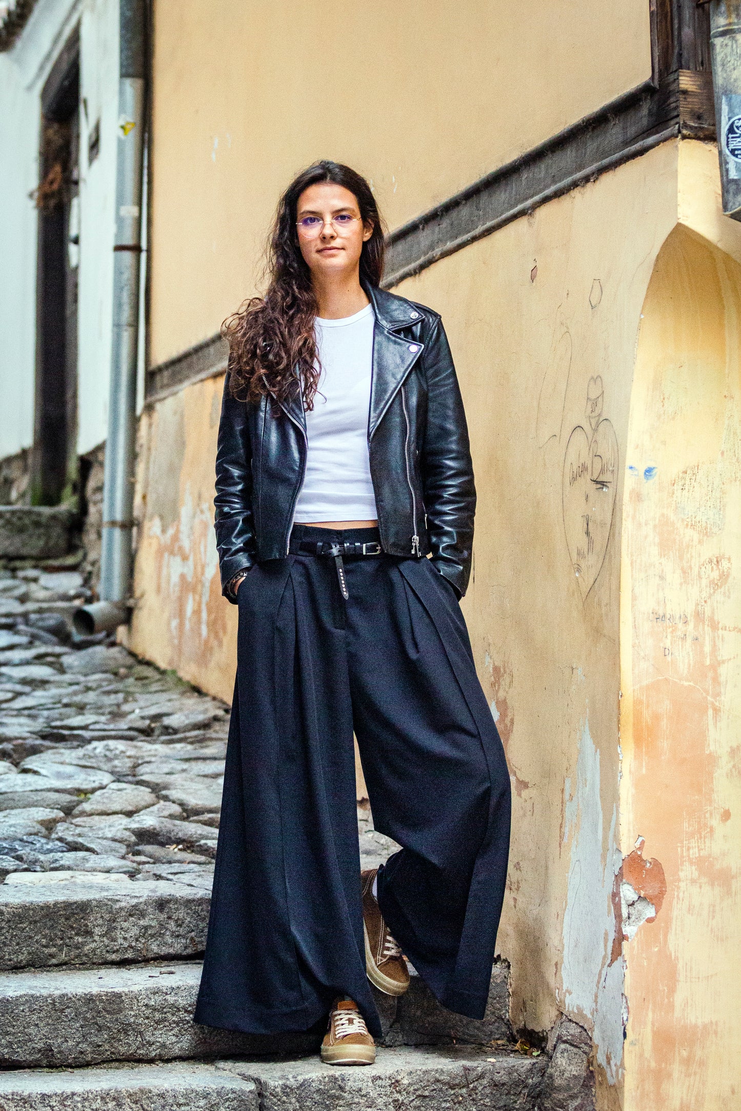 Genuine leather belt / dark brown / UBUD