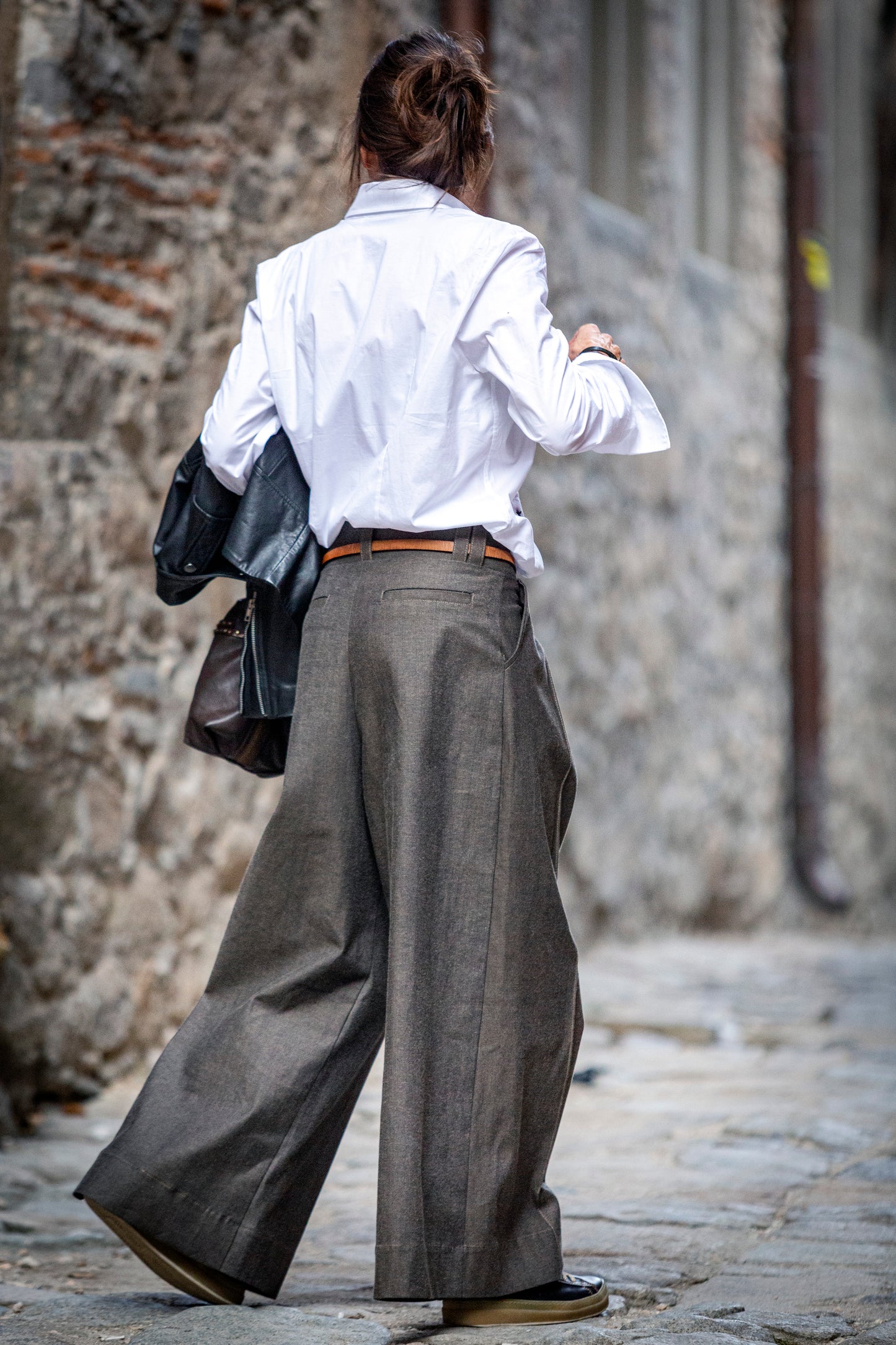 Pants - black from cold wool. We make it according to individual sizes.