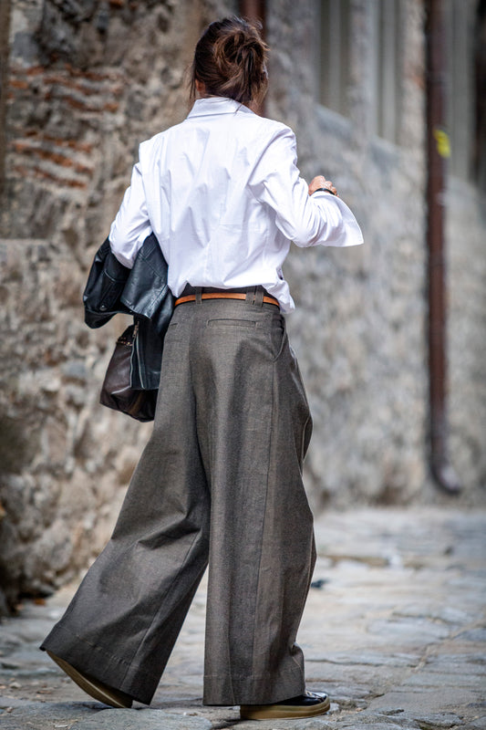 Pants - black from cold wool. We make it according to individual sizes.