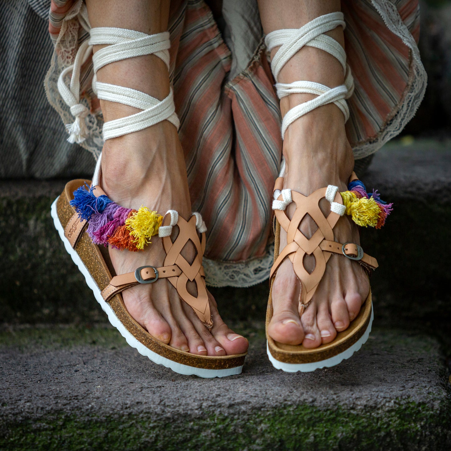 NEFERTITI sandals made of genuine leather