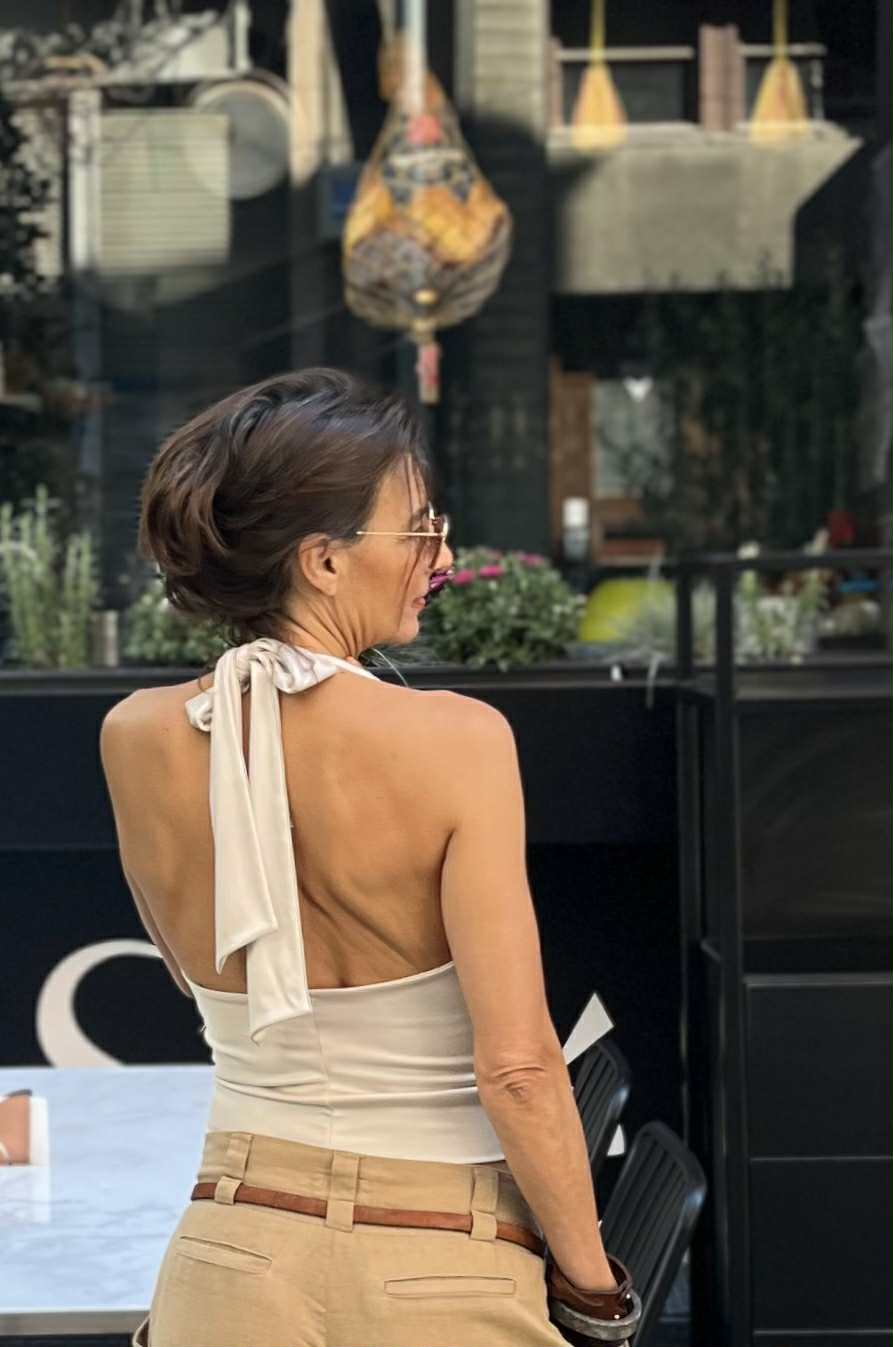 Brown elastic top BRAID