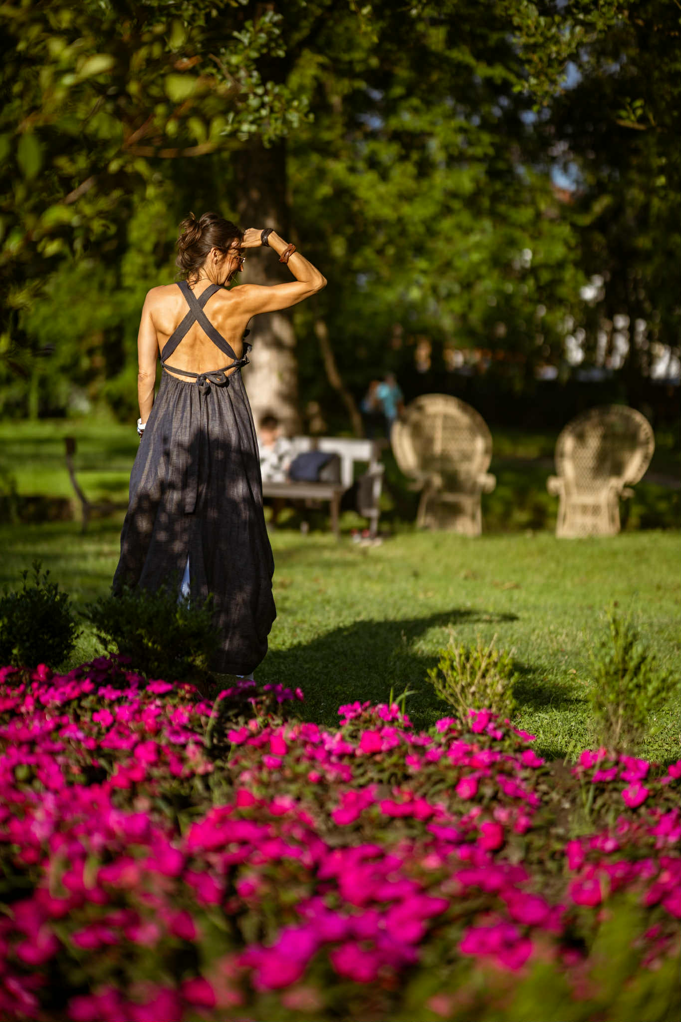 Carmel dress. Viscose/cotton/linen